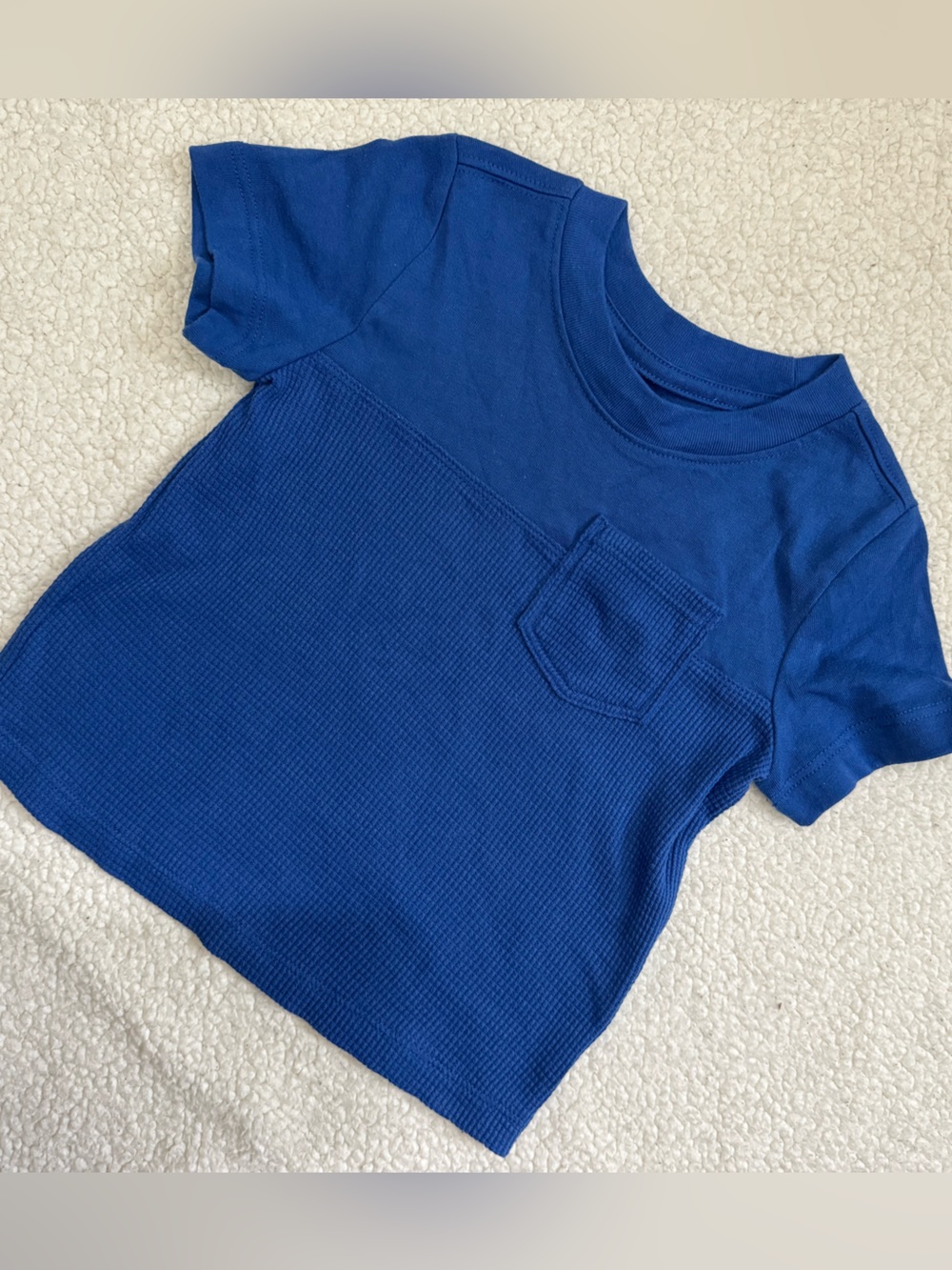 Royal Blue Short Sleeve Knit Top